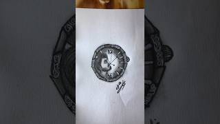 رسم ساعة بداخلها انسان حزين 😔 #art #drawing #shorts #viral #رسم