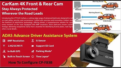 cp plus 4k dash camera CP-F83-B/C CP-W22 Dashcam in Mobile App #CarKam #dashcam #cpplus #adas #4k