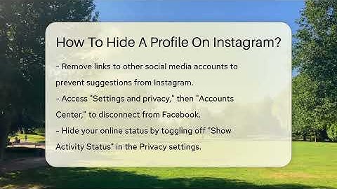 How To Hide A Profile On Instagram? - Everyday-Networking
