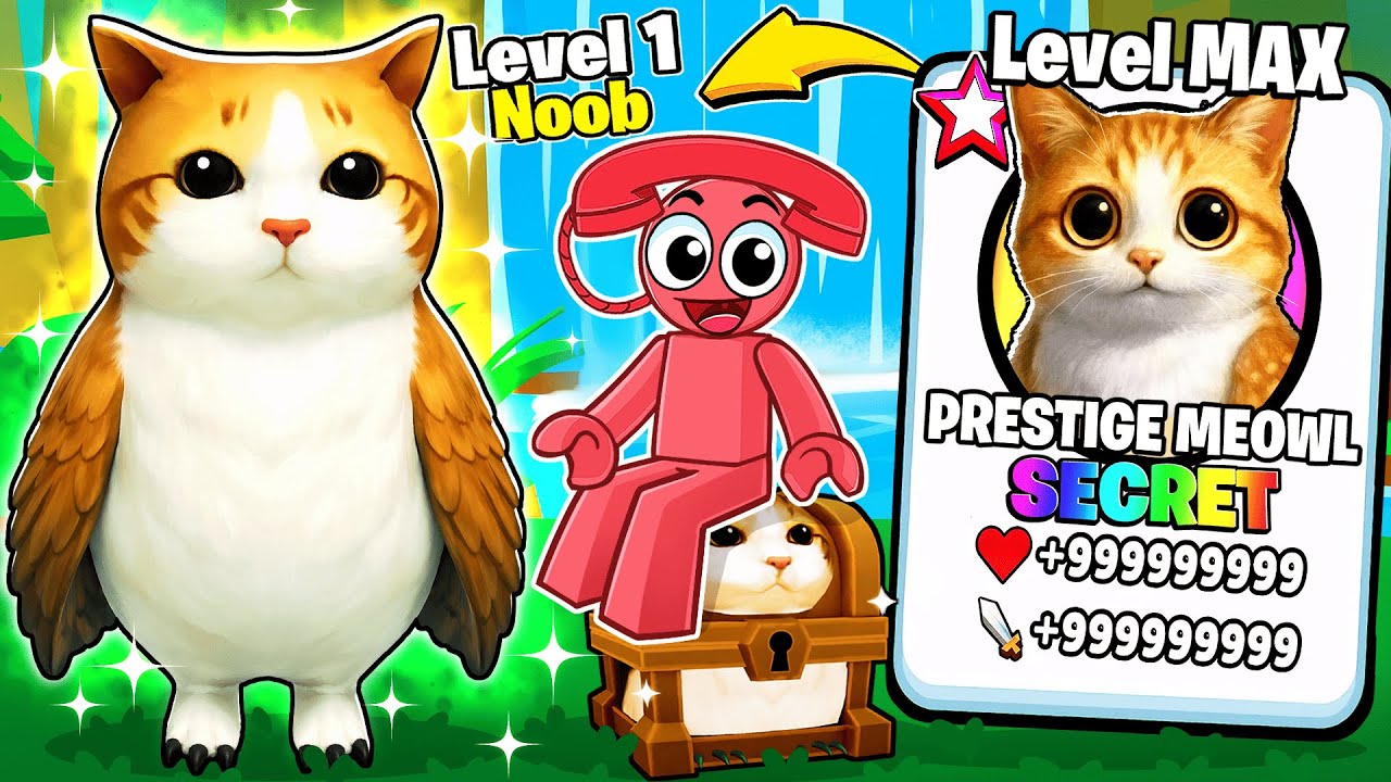 Unlocking MAX LEVEL PRESTIGE MEOWL in Brainrot Evolution