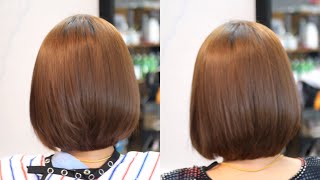 Thin haircut tutorial bob haircut ตัดผมบ็อบ ผมบาง ผมเส้นเล็ก