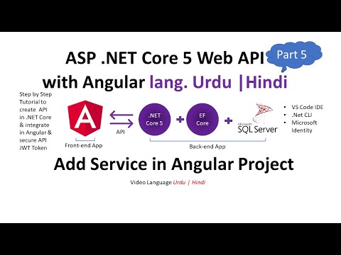 ASP .NET Core 5 Web API & Integration in Angular 11 | Add service in project in Urdu | Hindi Part 5