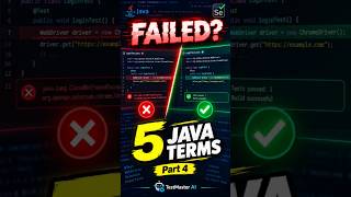 Selenium Failing Fix It! 5 Java Terms Every Tester Must Know | Part 4 #shorts #viral #testing #usa