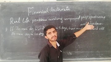 Financial Arithmetic| Compound Proportion# part-1# Asif Ali | ME TUTORIAL