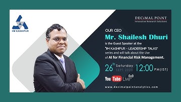AI for Financial Risk Management at IIM Kashipur Leadership Talks Series