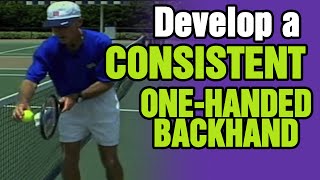 Tennis Backhand - How To Develop A Consistent One-Handed Backhand | Tom Avery Tennis 239.273-9204