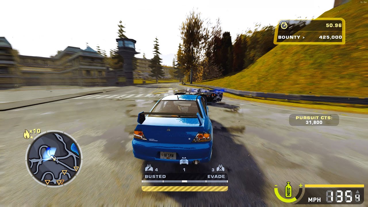 Need For Speed MOST WANTED 2005 with Plak graphics