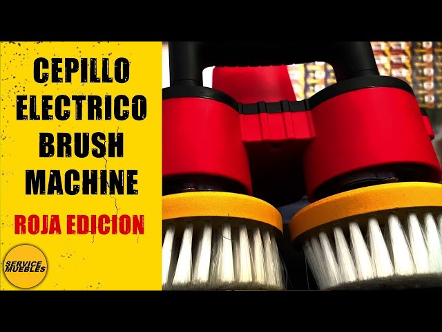 Maquina rotativa con cepillo para frotar y limpiar tapicerías 