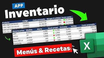 Mini App de INVENTARIOS en Excel – Alertas STOCKS mínimos, Materias primas, Menús y Recetas
