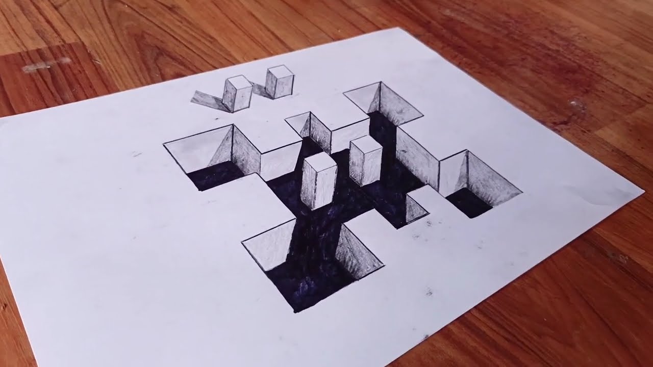 Hole 3D Art - Trick and Easy Optical Illusion Drawing