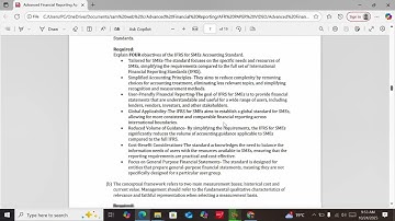 Advanced Financial Reporting and Analysis answers for April 2024