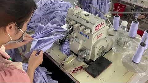 Vắt sổ tra bo cổ tim trên thiết bị 2K4C đầu  bằng 20s WT81A161 QB