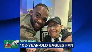 102-year-old Eagles diehard fan excited to be attending Super Bowl 59
