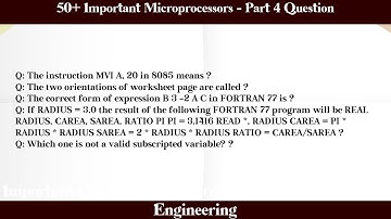 MCQ Questions Microprocessors - Part 4 with Answers