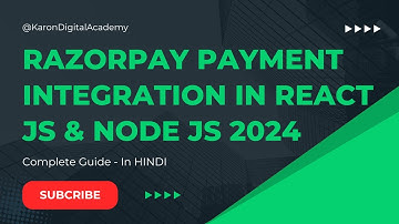 Razorpay Payment Integration in React JS & Node JS 2024 | Complete Guide in Hindi