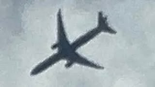 Delta Air Lines Boeing 767-432(ER) (DL99, N838MH) landing to JFK Airport over my house from GVA