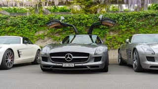 INCREDIBLE Meeting of the SUPERCARS GIANTS| Fifteen MERCEDES AMG SLS at once| SOUND