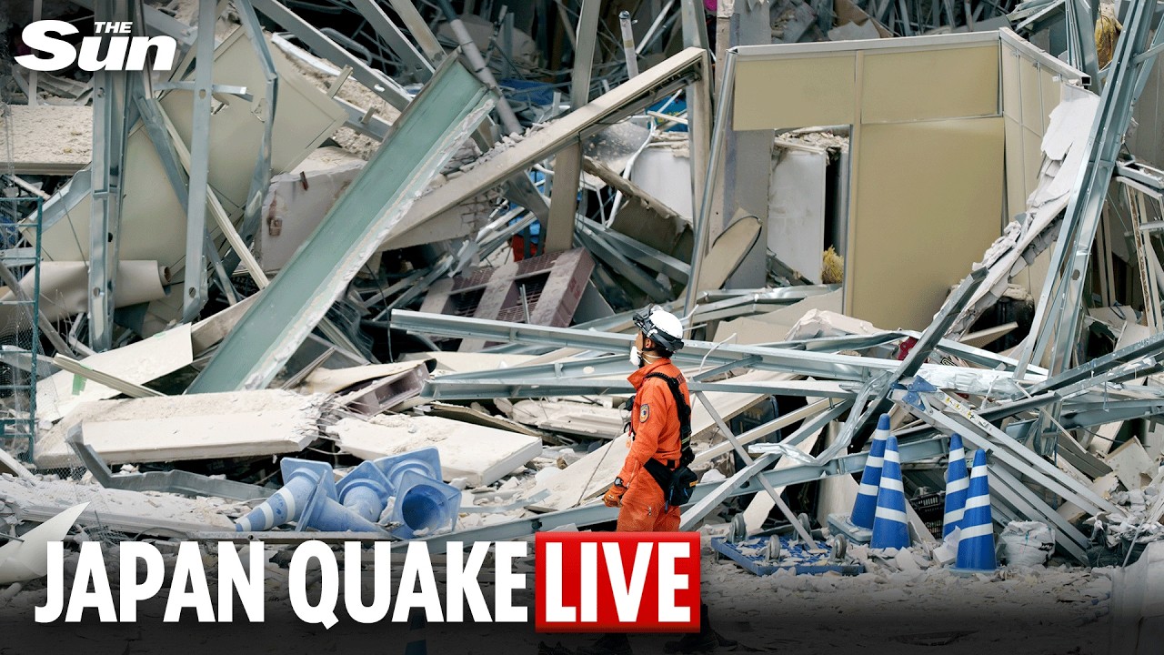 LIVE: View of rescue efforts at collapsed mall after deadly 7.1 earthquake in Japan