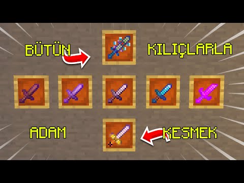 TÜM KILIÇLARLA ADAM KESMEK! Survival Ametist -minecraft craftrise