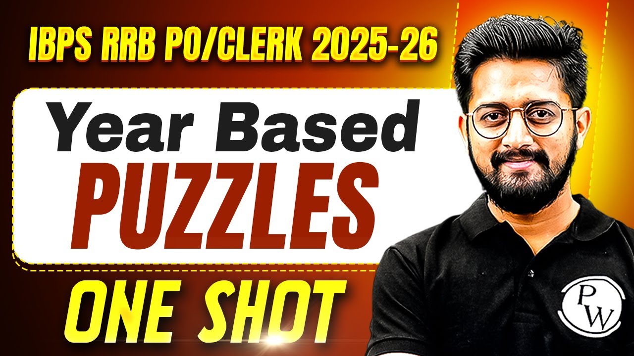 IBPS RRB PO & Clerk 2025 | Year Based Puzzles for Bank Exams | Puzzle Reasoning | by Sachin Sir