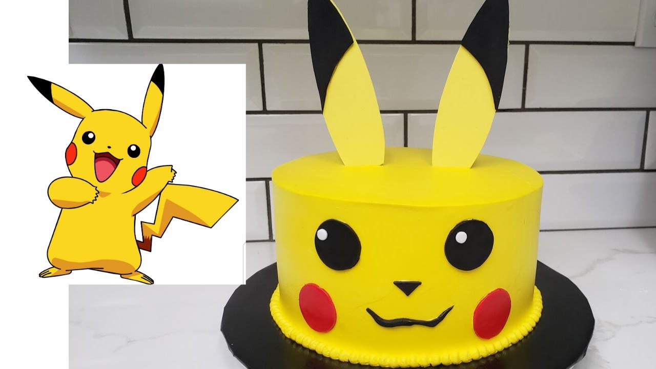 4 Pastel Pikachu con Crema Batida y Fondant. - YouTube