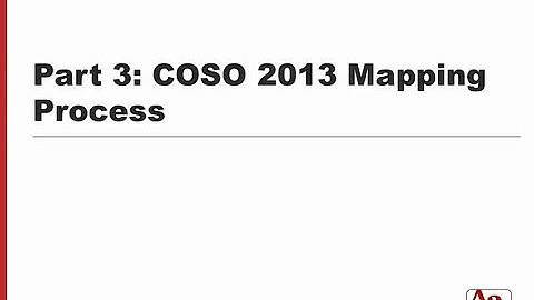 #93 | Part 3 - COSO 2013 Mapping Process