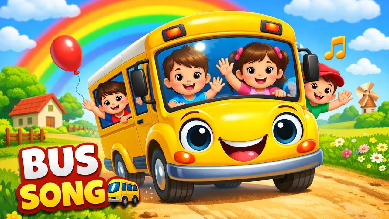 Bus Chali Gaon Ki 🚌 | Wheels on the Bus Style Hindi Nursery Rhyme for Kids