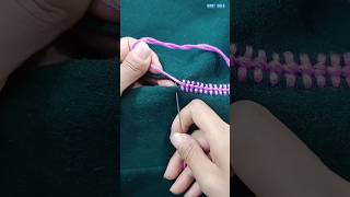 The technique of joining two fabrics by stitching them like a chain