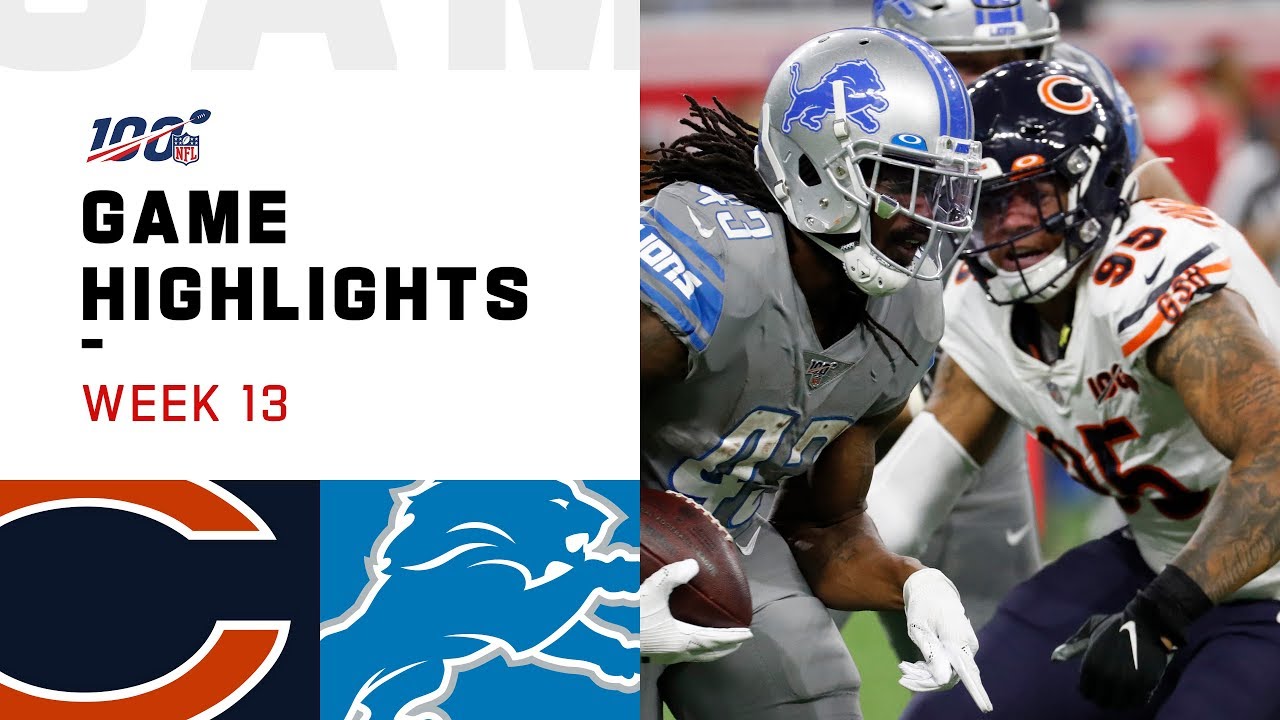 Bears vs. Lions Week 13 Highlights | NFL 2019