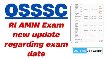 OSSSC RI AMIN Exam new update regarding exam date
