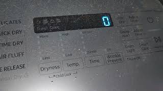 Samsung Dryer End Function w/Wrinkle Prevent On