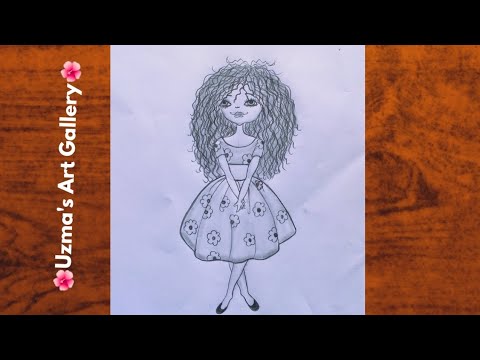 How to draw a curly hair girl drawing step by step||Easy drawing ...