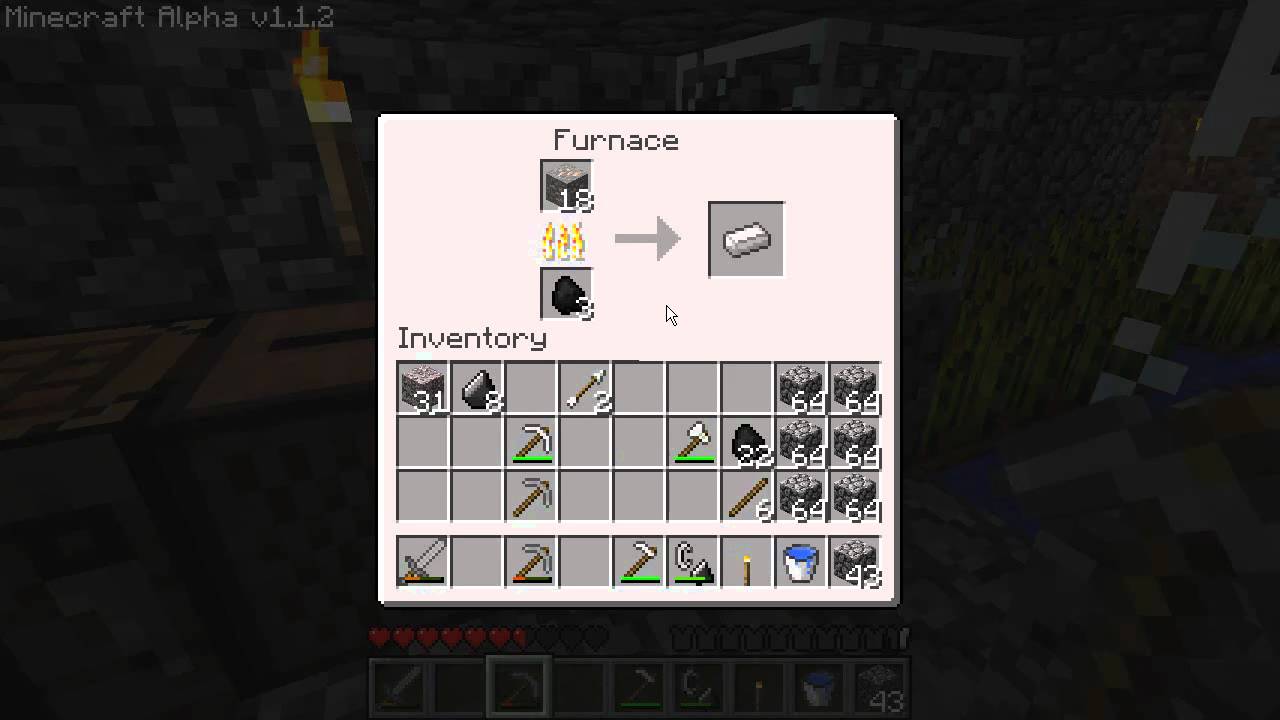 Minecraft How to Mine Iron and Smelt Iron - YouTube