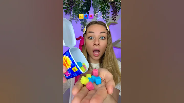 Eating chupa chups magic cubes candies 😋