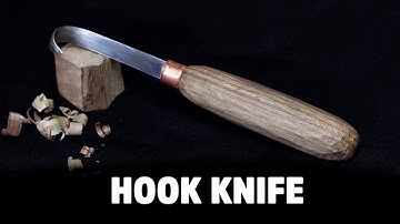 Making a Hook Knife from a saw blade and firewood - HNB #17