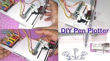 Arduino Project | DIY Pen plotter using old cd/dvd drives and Arduino Uno and CNC shield