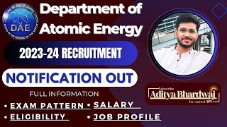 DPS DAE JPA/JSK RECRUITMENT 2023-24 NOTIFICATION | Department of Atomic Energy New Vacancy Full Info