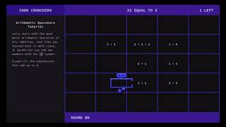 Code Crunchers: A game for learning JavaScript math operators and methods | Trailer screenshot 2