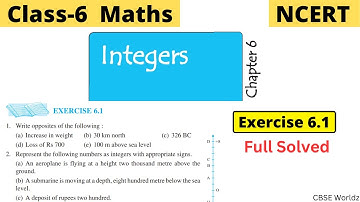 Class 6 Maths NCERT Chapter 6 Integers Exercise 6.1 Full Solved | #class6 #cbseworldz