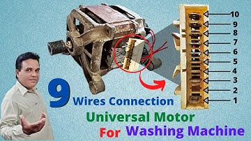 Universal Motor 9 Wires Connection For Automatic Washing Machine