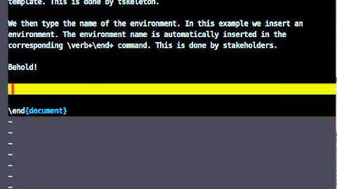The tskeleton and stakeholders vim plugins
