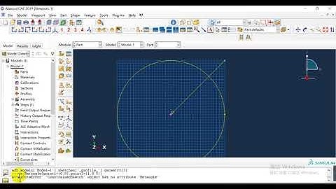 Python Script for Abaqus Tutorial- command for sketch careation from CLI