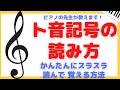 【音符の読み方】ト音記号をスラスラ読むコツ！覚え方、練習方法をピアノの先生が分かりやすく説明します【基礎編１】