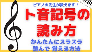 【音符の読み方】ト音記号をスラスラ読むコツ！覚え方、練習方法をピアノの先生が分かりやすく説明します【基礎編１】