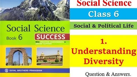 1. Understanding Diversity//Class 6//Civics//S.S.//CBSE//Success Book//Q&A