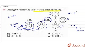 Arrange the following in increasing order of basicity.