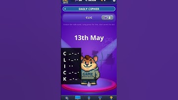 Hamster Kombat, 13th May, Daily Cipher