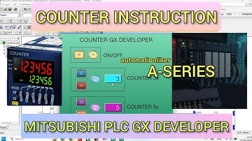 GX DEVELOPER : Counter instruction Mitsubishi PLC A-Series With GT Designer3 HMI GOT2000 Simulation