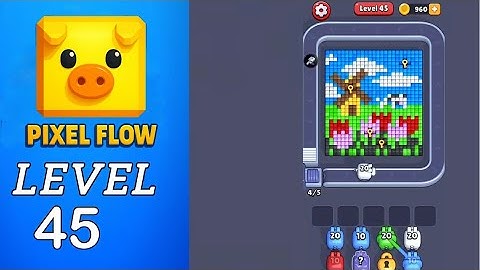 Pixel Flow Level 45 Walkthrough