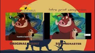 Timon & Pumbaa (1995-99): Intro Print Comparison (Original VS Remastered)